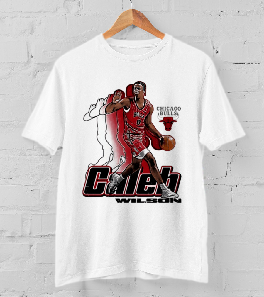Caleb Wilson 8 Chicago Bulls Basketball Pose T-Shirt