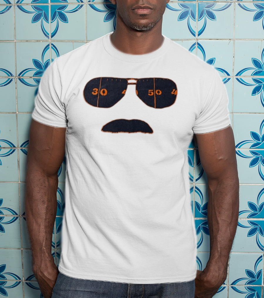 Chicago Bears Mike Ditka Sunglasses Mustache 30 40 50 T-Shirt
