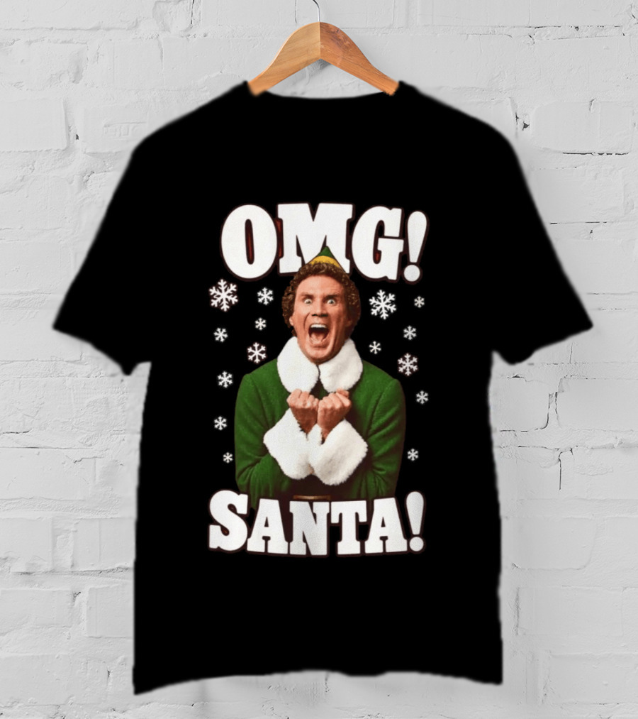 OMG Santa Will Ferrell Christmas Elf Snowflakes T-Shirt