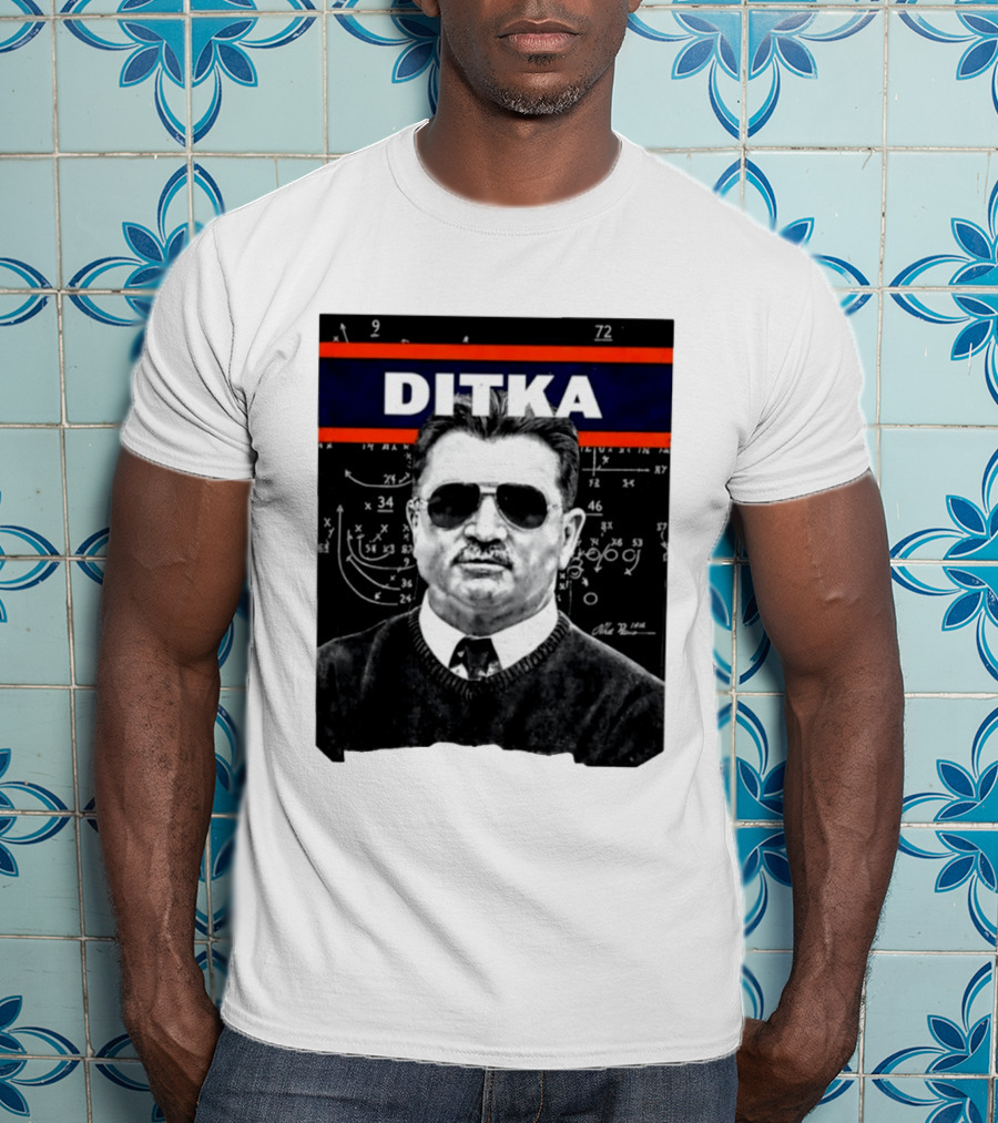 DITKA Da Coach Chicago Bears Legend Mike Ditka Playbook T-Shirt
