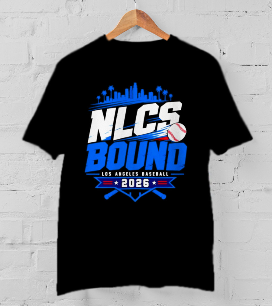 NLCS Bound Los Angeles Baseball 2026 Skyline Postseason T-Shirt