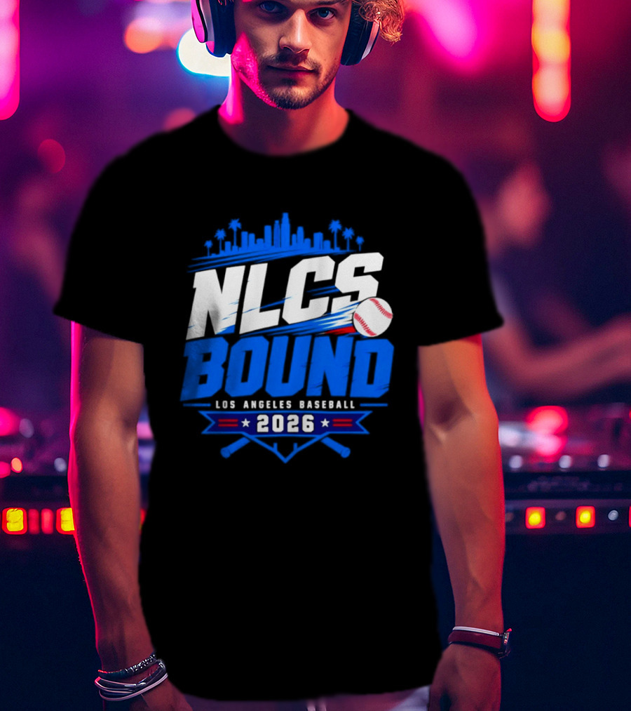 NLCS Bound Los Angeles Baseball 2026 Skyline Postseason T-Shirt