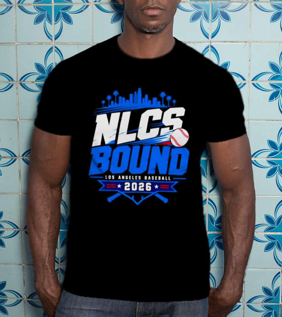 NLCS Bound Los Angeles Baseball 2026 Skyline Postseason T-Shirt