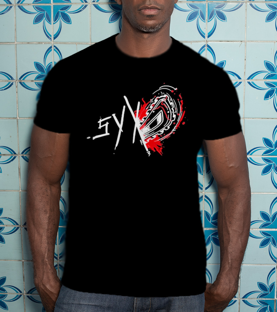 Syx Chainsaw Red Splatter T-Shirt