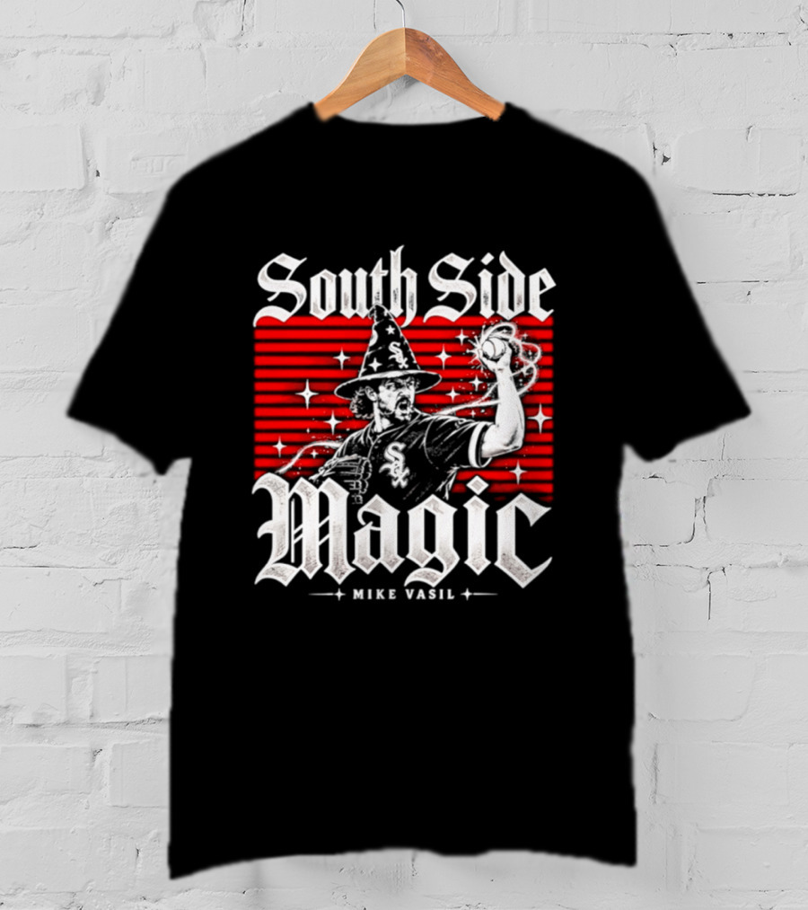 South Side Magic Mike Vasil Chicago White Sox 2026 Postseason Wizard T-Shirt