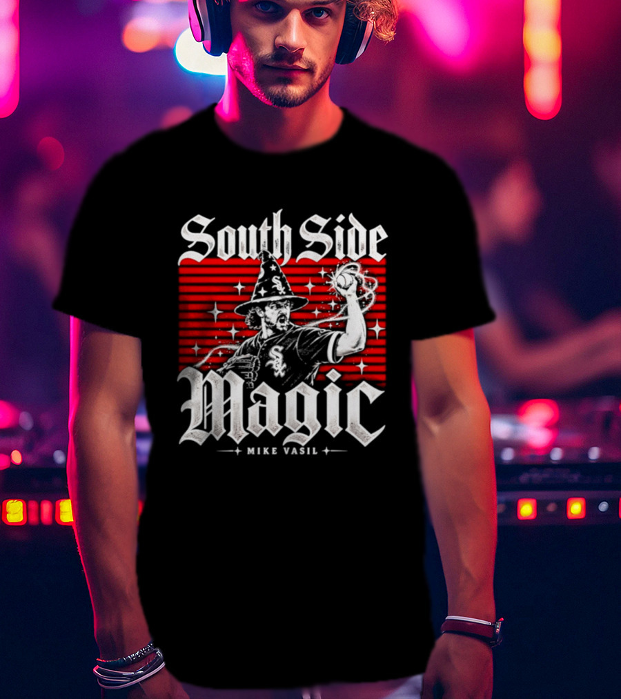 South Side Magic Mike Vasil Chicago White Sox 2026 Postseason Wizard T-Shirt