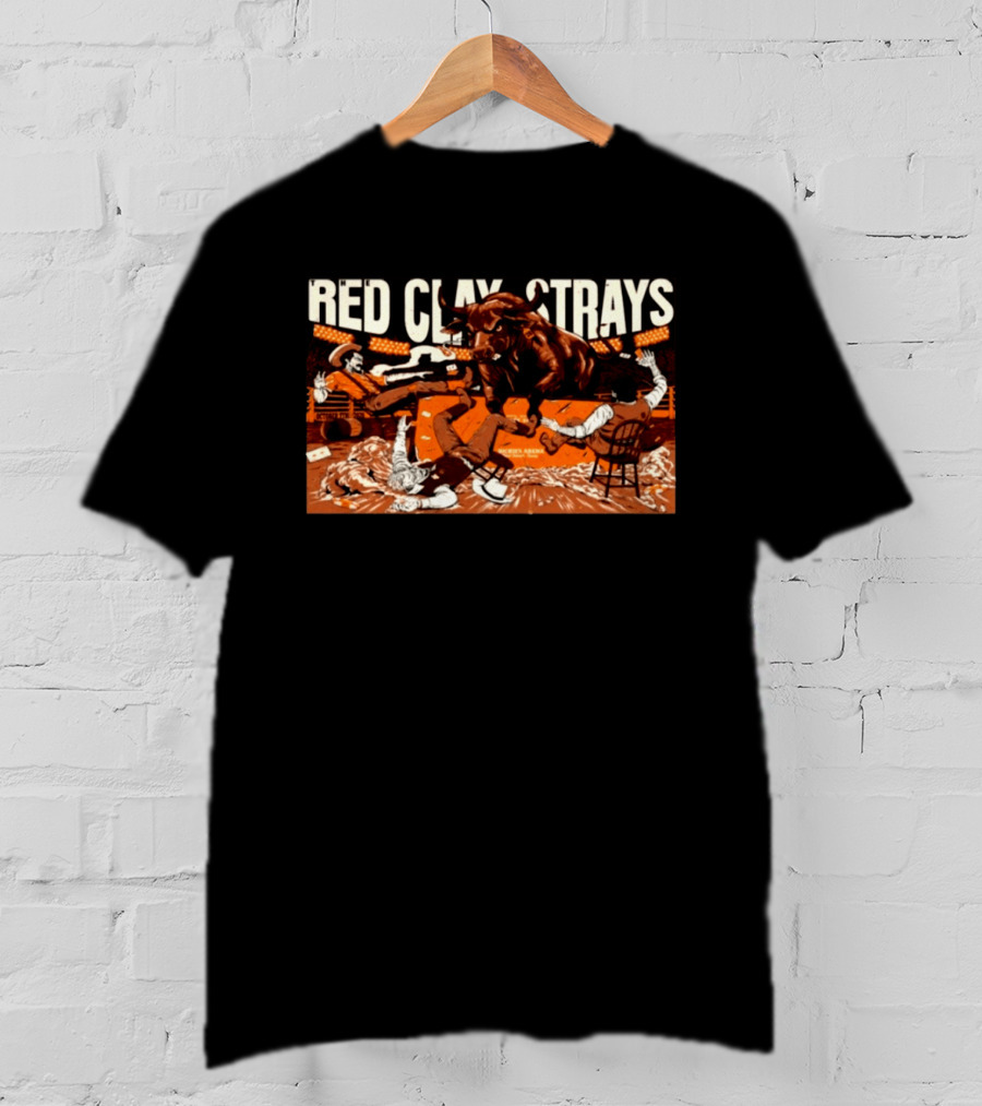 Red Clay Strays Concert Fort Worth Texas October 7 2026 Rodeo Bull Arena T-Shirt
