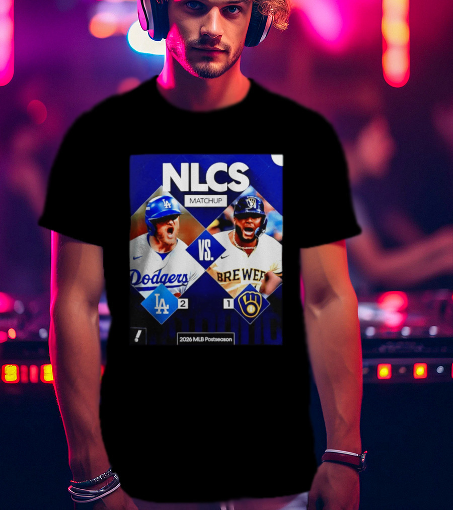 NLCS Matchup Dodgers Vs Brewers 2026 MLB Postseason T-Shirt