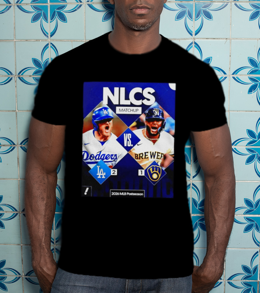 NLCS Matchup Dodgers Vs Brewers 2026 MLB Postseason T-Shirt