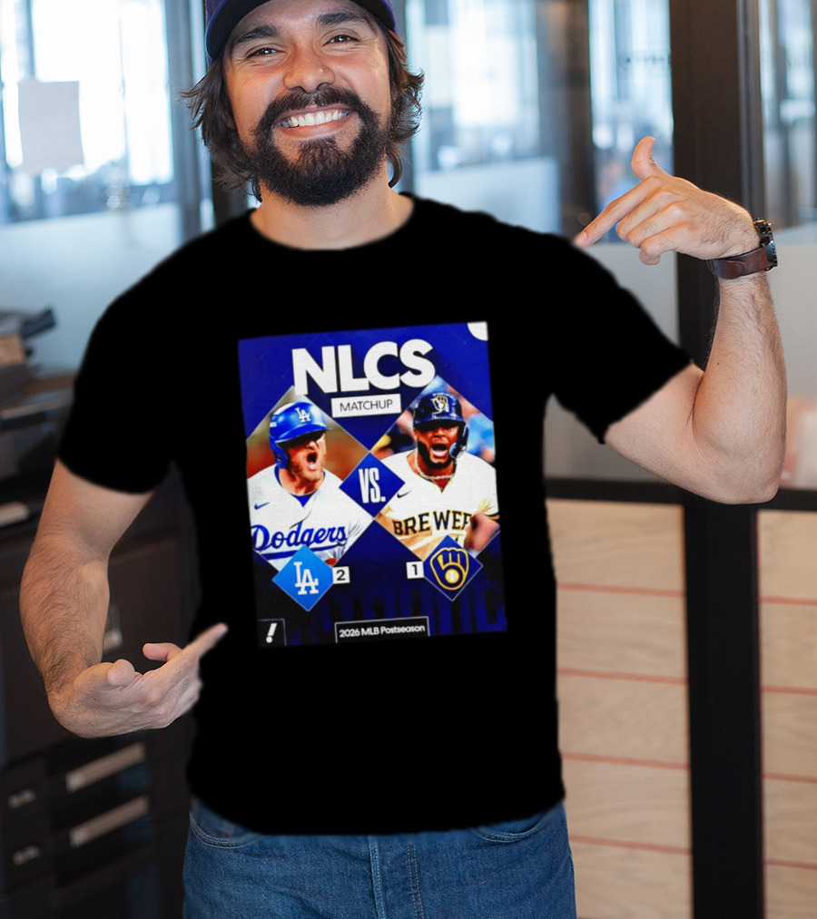 NLCS Matchup Dodgers Vs Brewers 2026 MLB Postseason T-Shirt