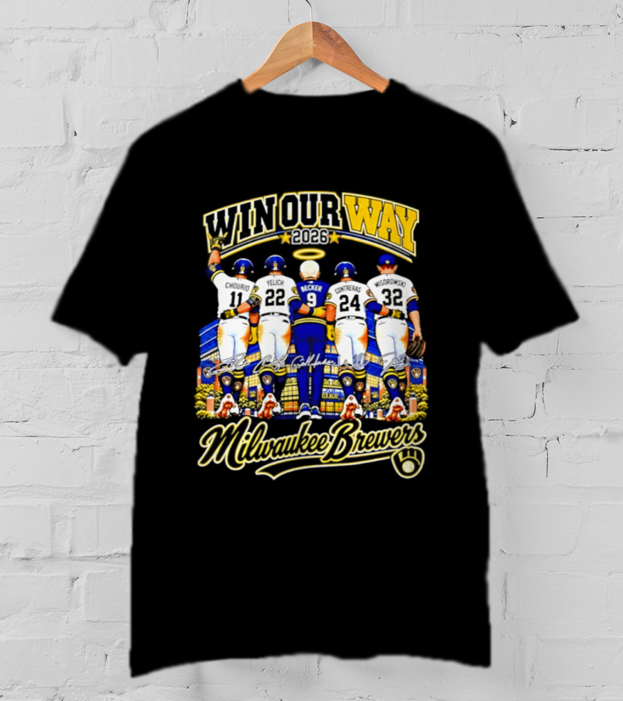 Milwaukee Brewers Win Our Way 2026 Signatures Beck 9 T-Shirt