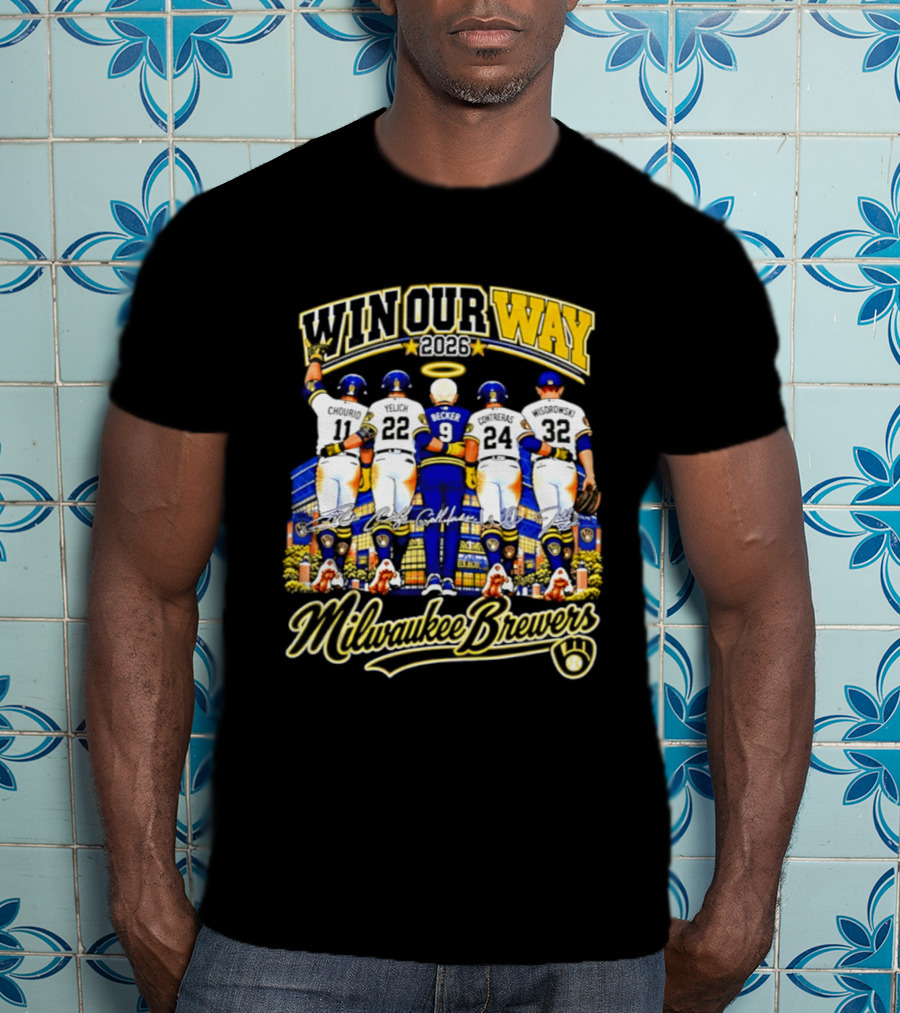 Milwaukee Brewers Win Our Way 2026 Signatures Beck 9 T-Shirt