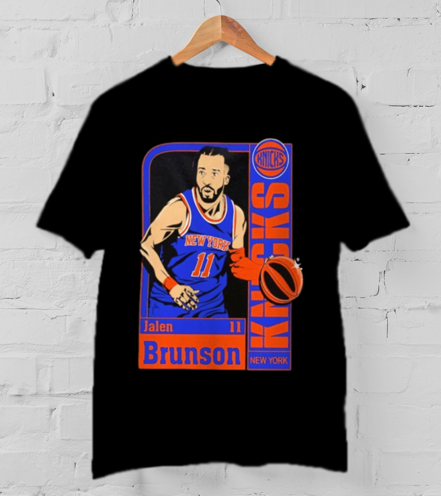 New York Knicks Jalen Brunson 11 Player Card 2026 T-Shirt