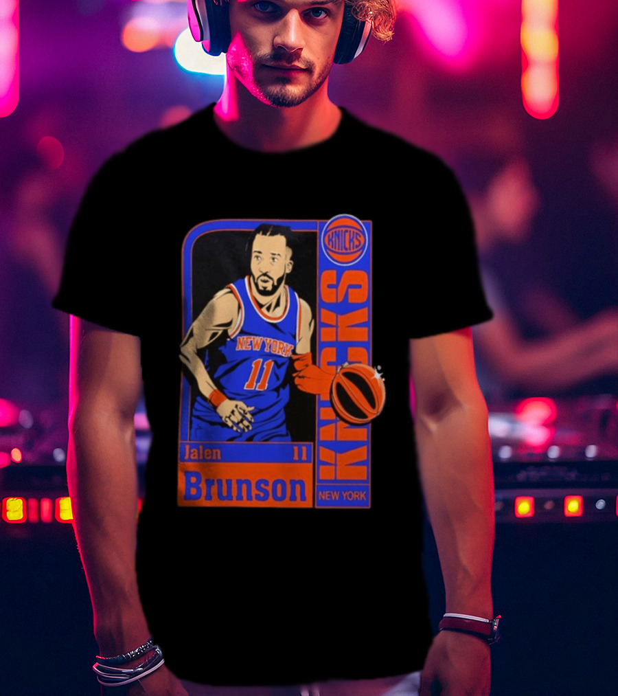 New York Knicks Jalen Brunson 11 Player Card 2026 T-Shirt