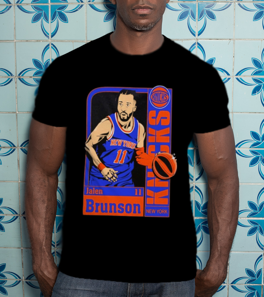 New York Knicks Jalen Brunson 11 Player Card 2026 T-Shirt