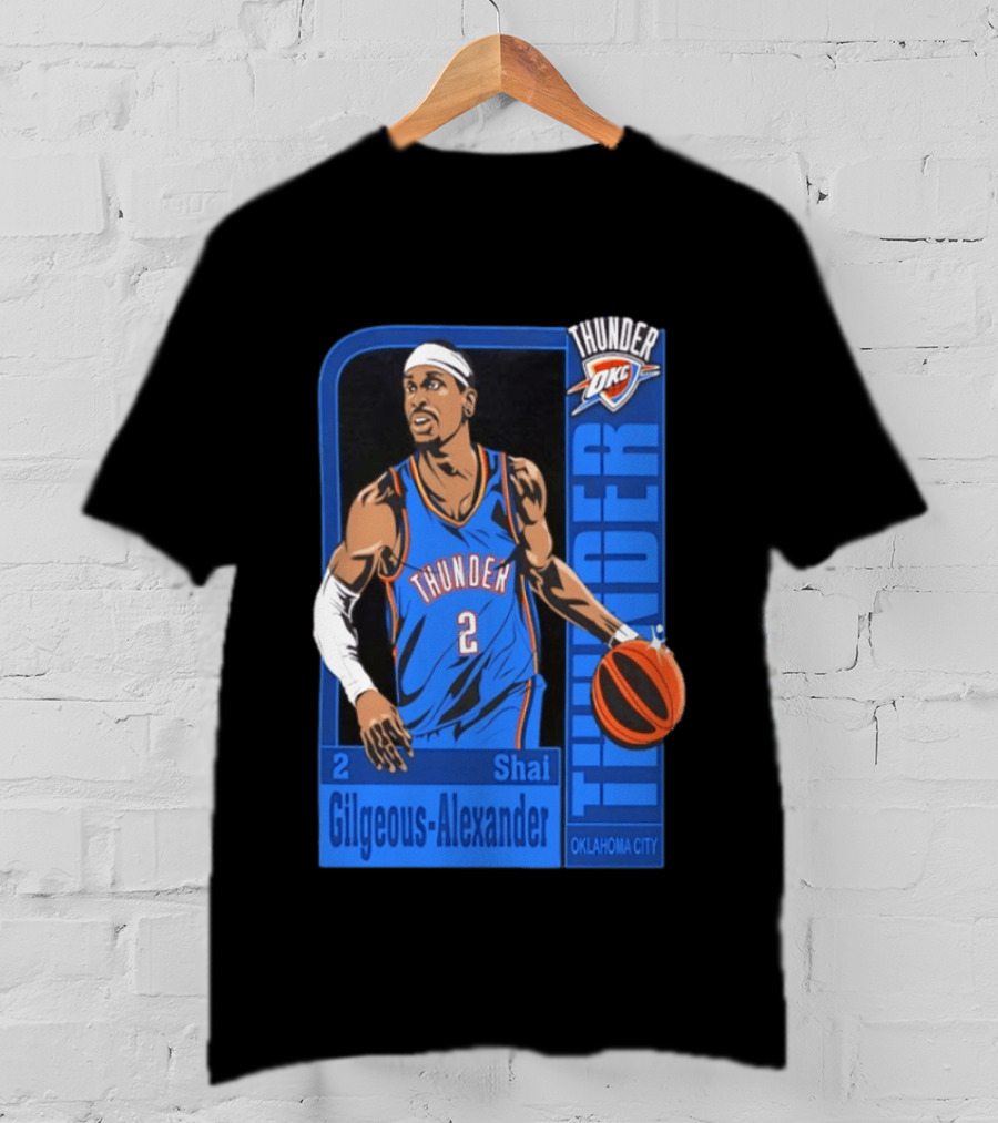 Oklahoma City Thunder Shai Gilgeous Alexander Number 2 NBA 2026 T-Shirt