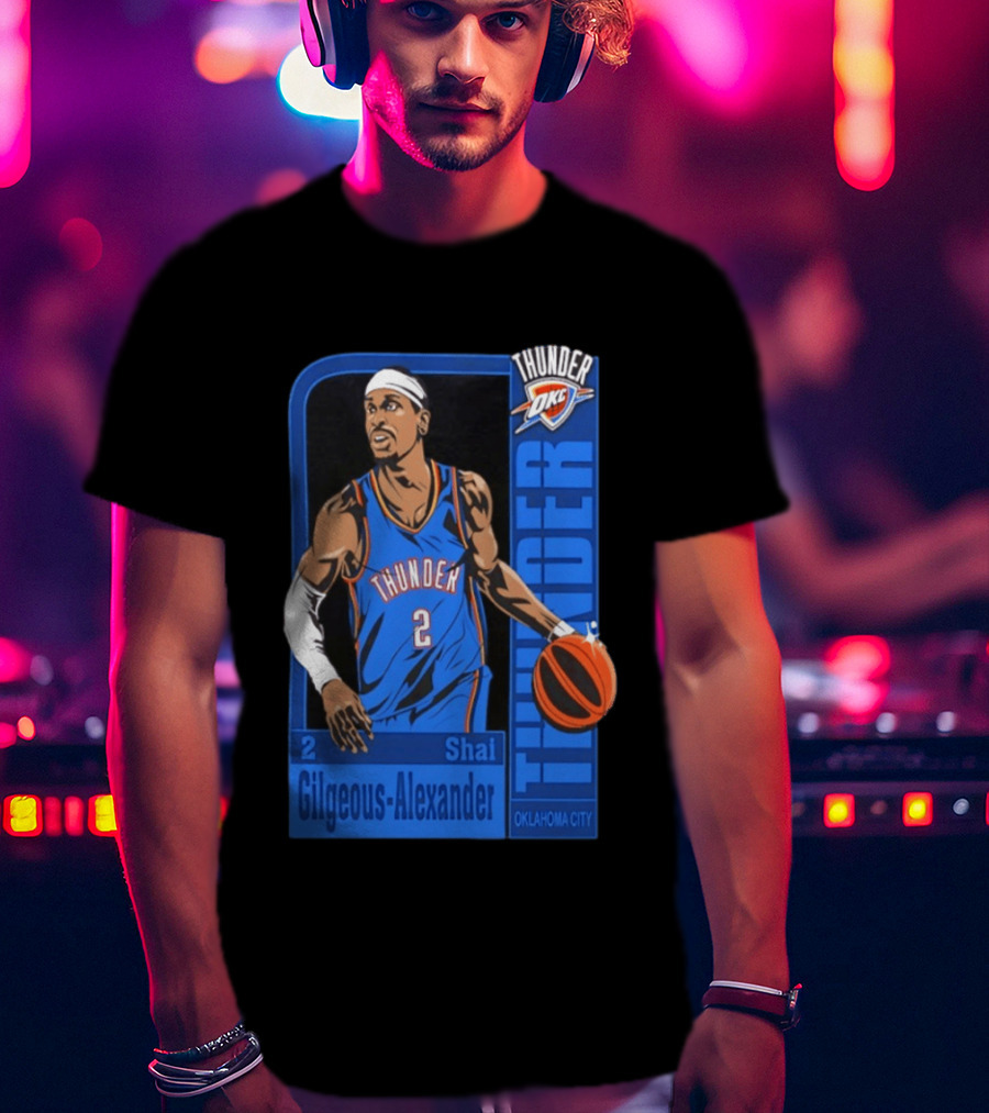 Oklahoma City Thunder Shai Gilgeous Alexander Number 2 NBA 2026 T-Shirt