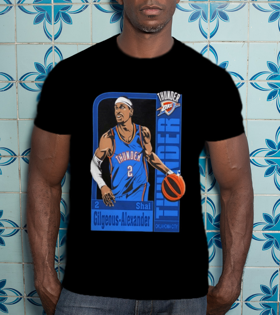 Oklahoma City Thunder Shai Gilgeous Alexander Number 2 NBA 2026 T-Shirt