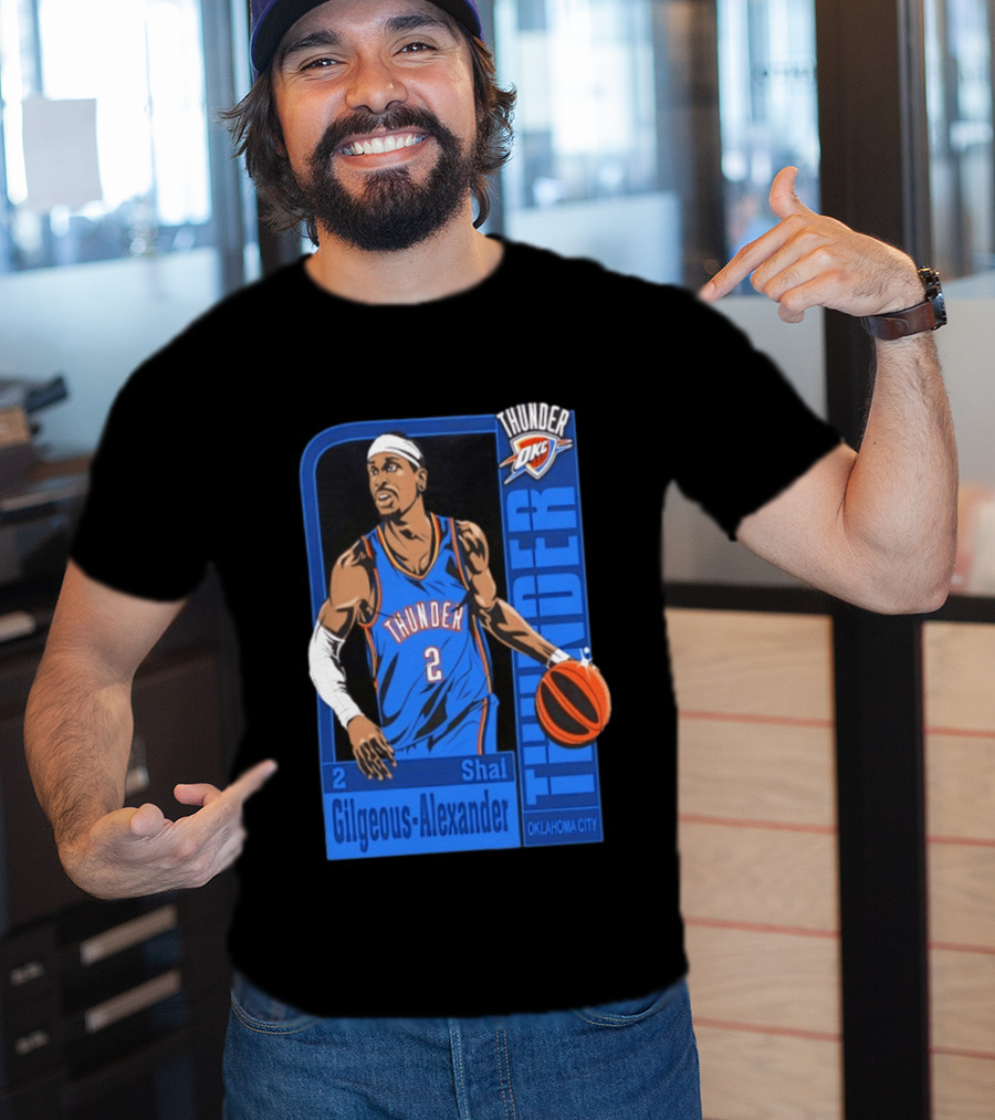 Oklahoma City Thunder Shai Gilgeous Alexander Number 2 NBA 2026 T-Shirt