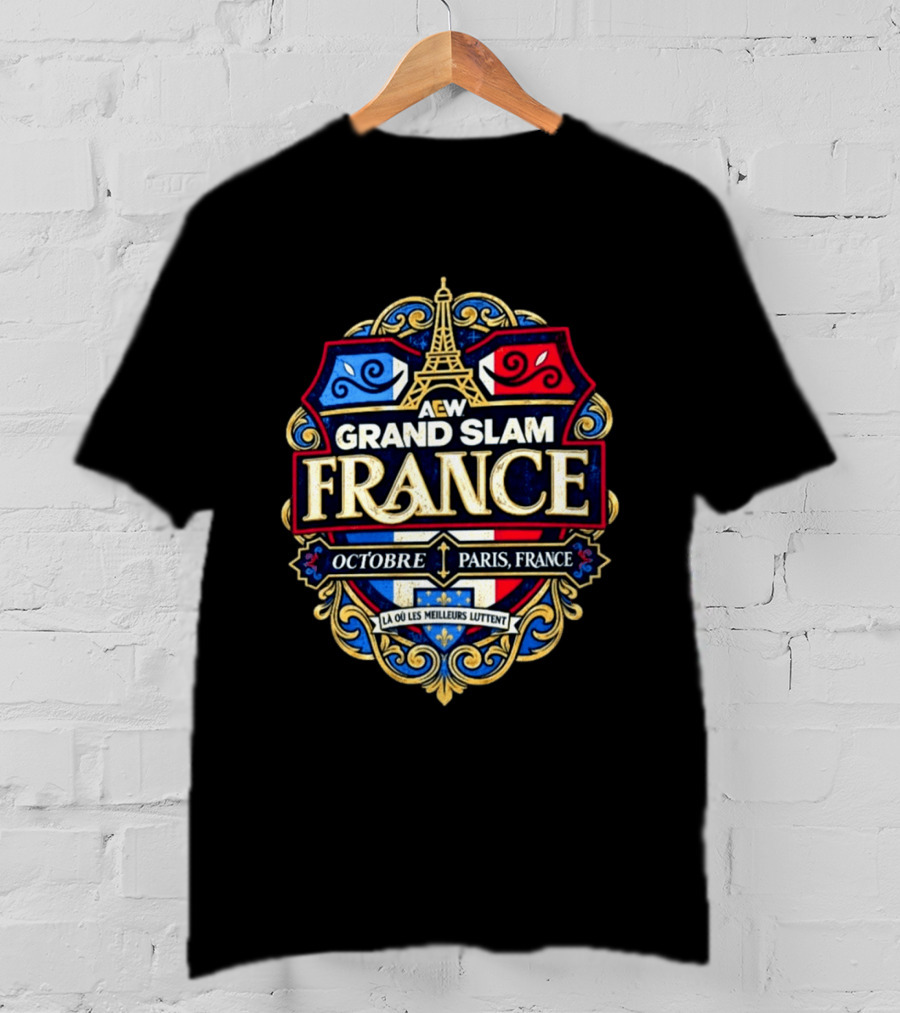 AEW Grand Slam France Octobre Paris Eiffel Tower 2026 T-Shirt