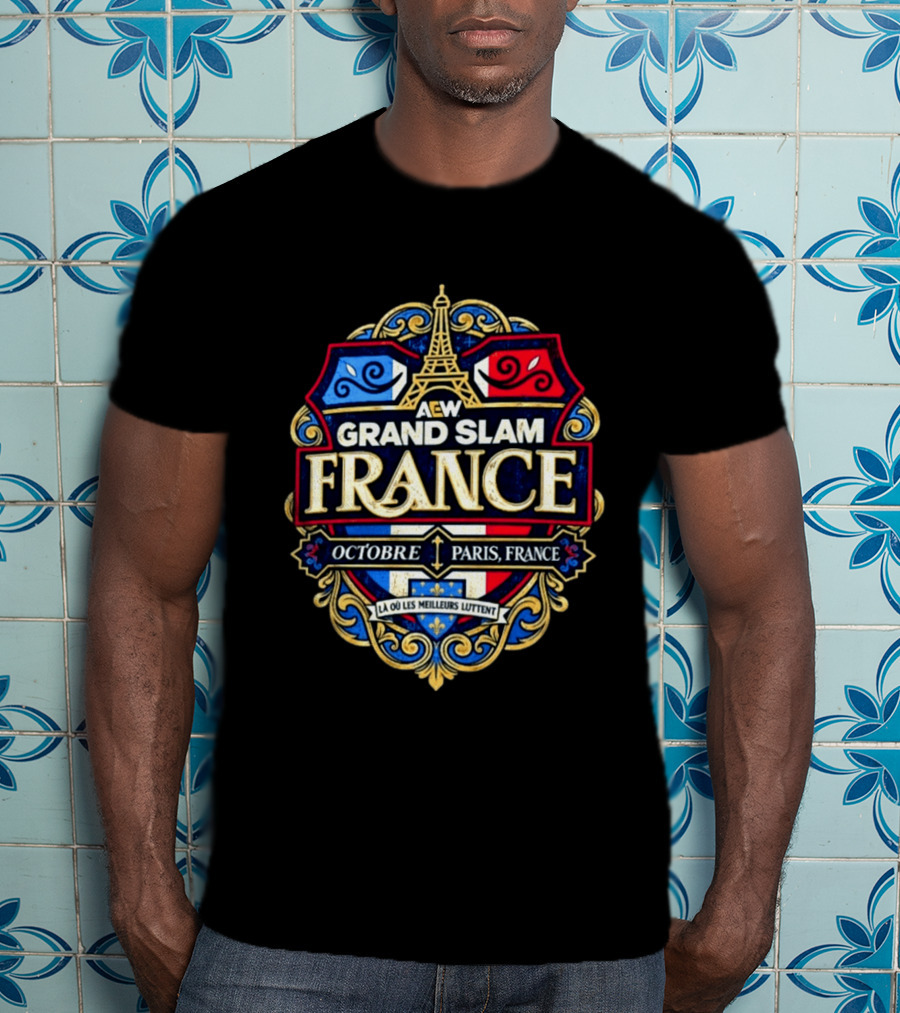 AEW Grand Slam France Octobre Paris Eiffel Tower 2026 T-Shirt