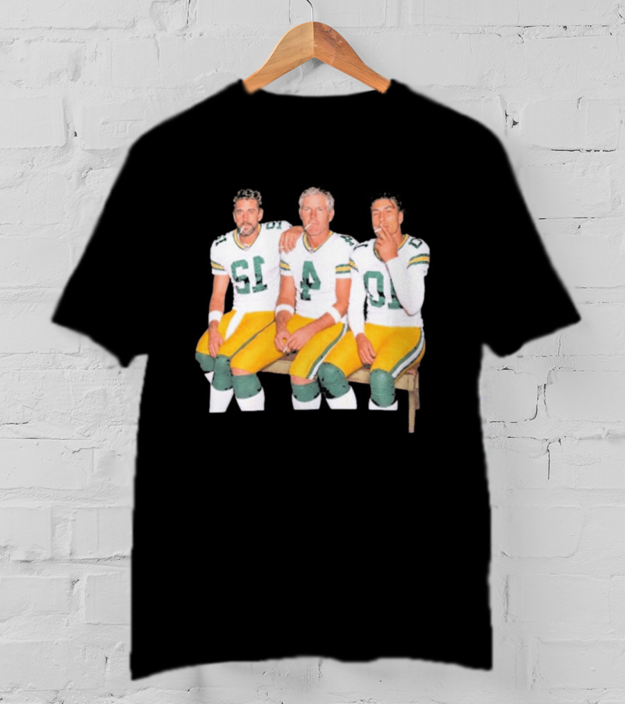 Bart Starr Brett Favre Aaron Rodgers Green Bay Packers Legends Football Signatures T-Shirt