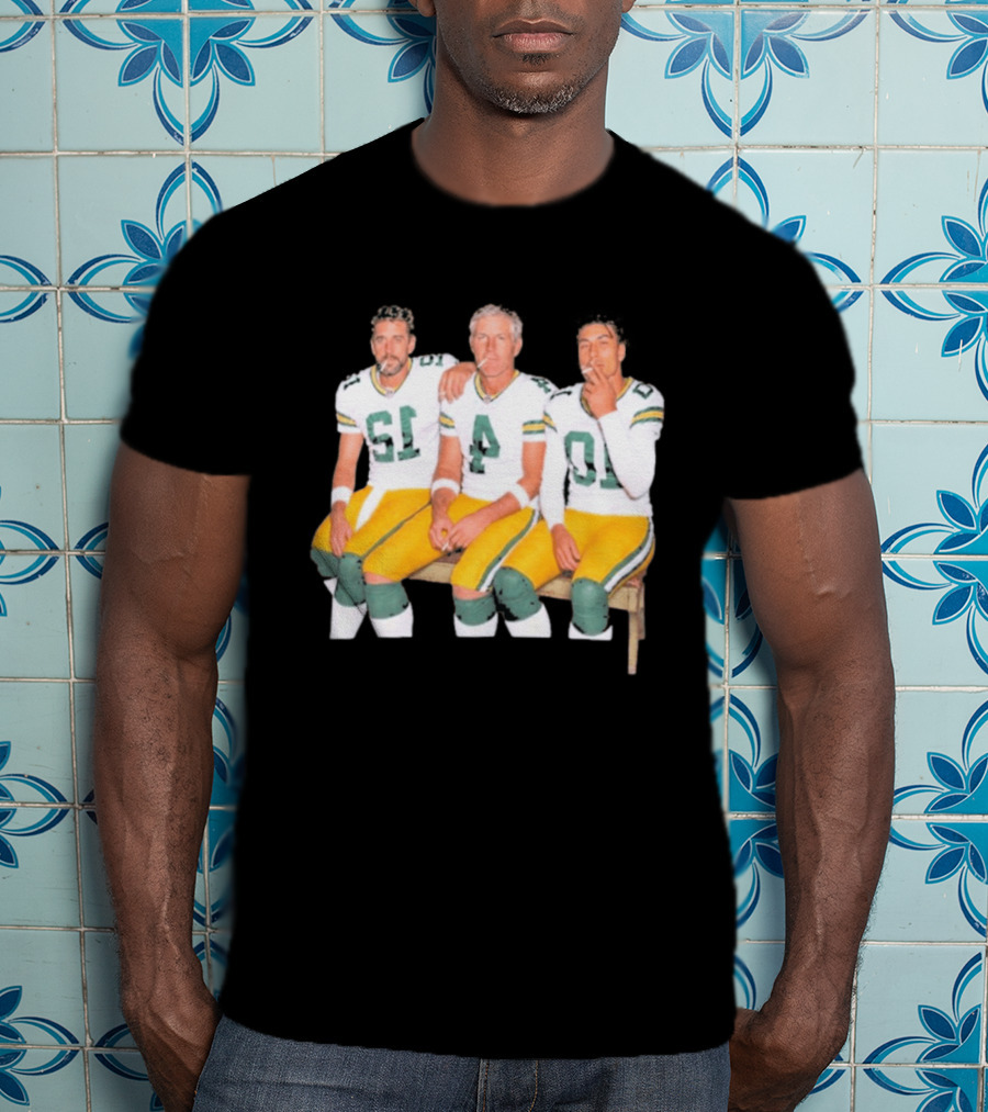 Bart Starr Brett Favre Aaron Rodgers Green Bay Packers Legends Football Signatures T-Shirt