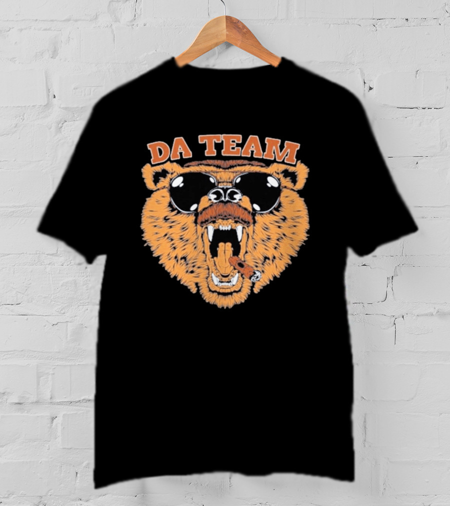 Chicago Bears Da Team Rip Da Coach Sunglasses Cigar Bear Face T-Shirt
