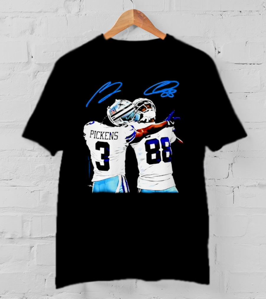 George Pickens CeeDee Lamb Dallas Cowboys Signatures T-Shirt