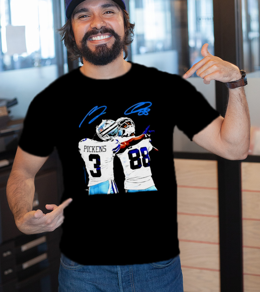 George Pickens CeeDee Lamb Dallas Cowboys Signatures T-Shirt