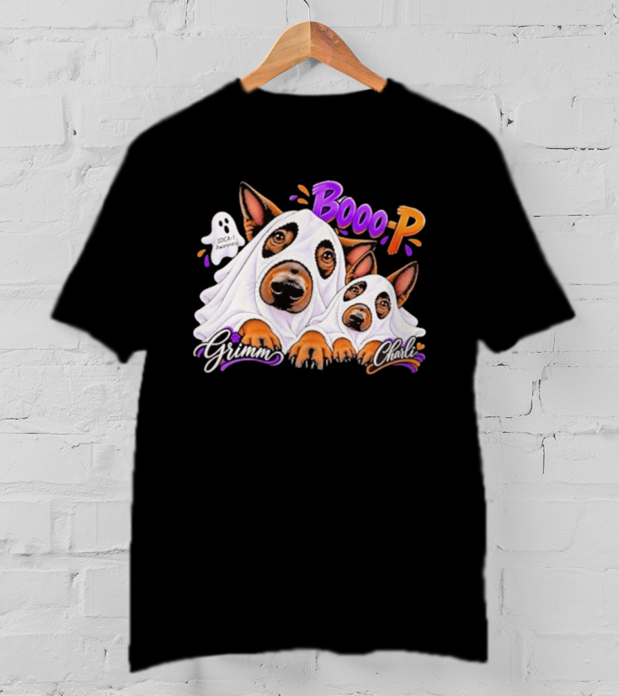 Grimm Charli Booo P SDCA 1 Awareness Comic Style Pooch Pals T-Shirt