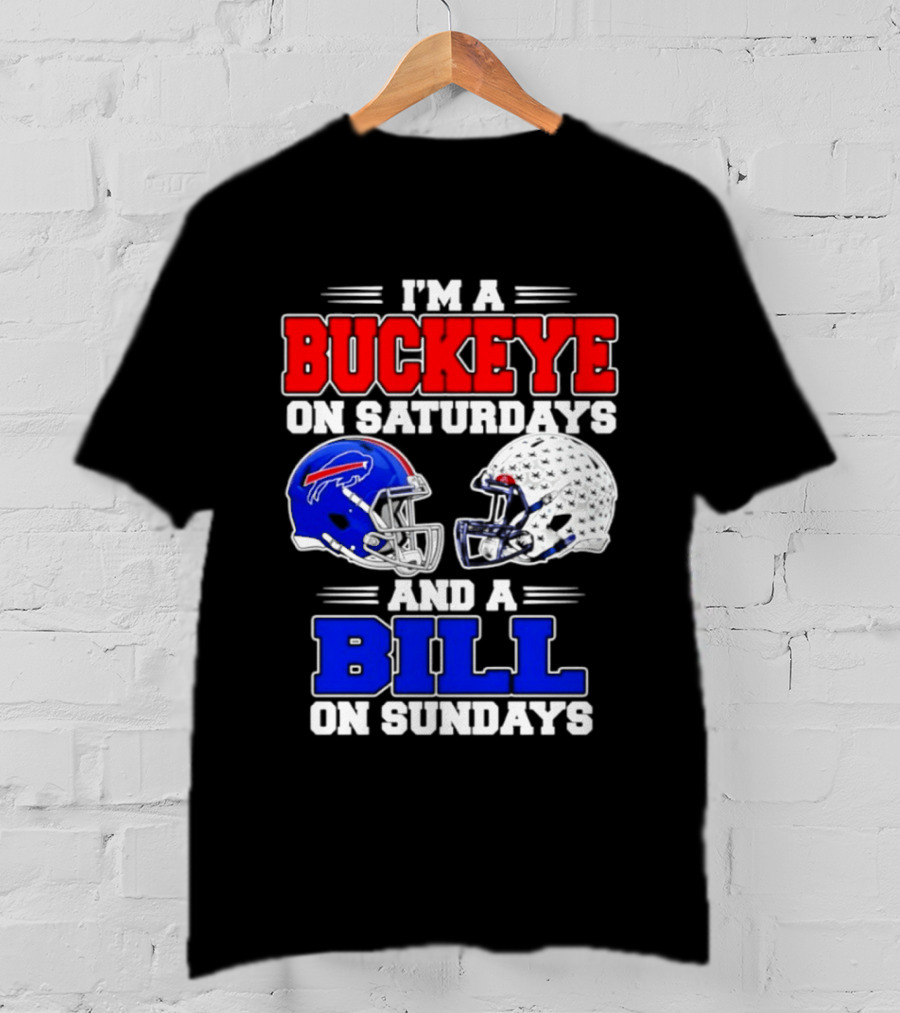 Ohio State Buckeyes Saturdays Buffalo Bills Sundays Fan 2026 T-Shirt
