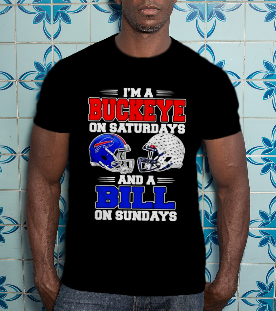 Ohio State Buckeyes Saturdays Buffalo Bills Sundays Fan 2026 T-Shirt
