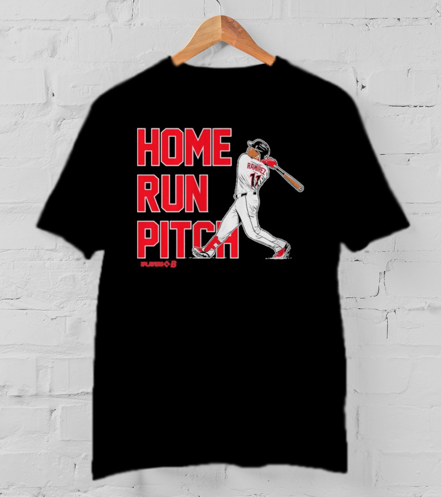 Ramirez 11 Home Run Pitch Swing Baseball T-Shirt