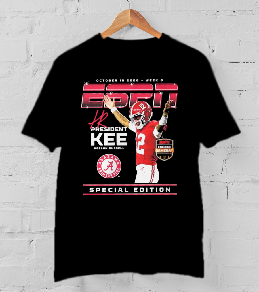 October 10 2026 Week 6 ESPN Alabama Crimson Tide Keelon Russell Special Edition T-Shirt