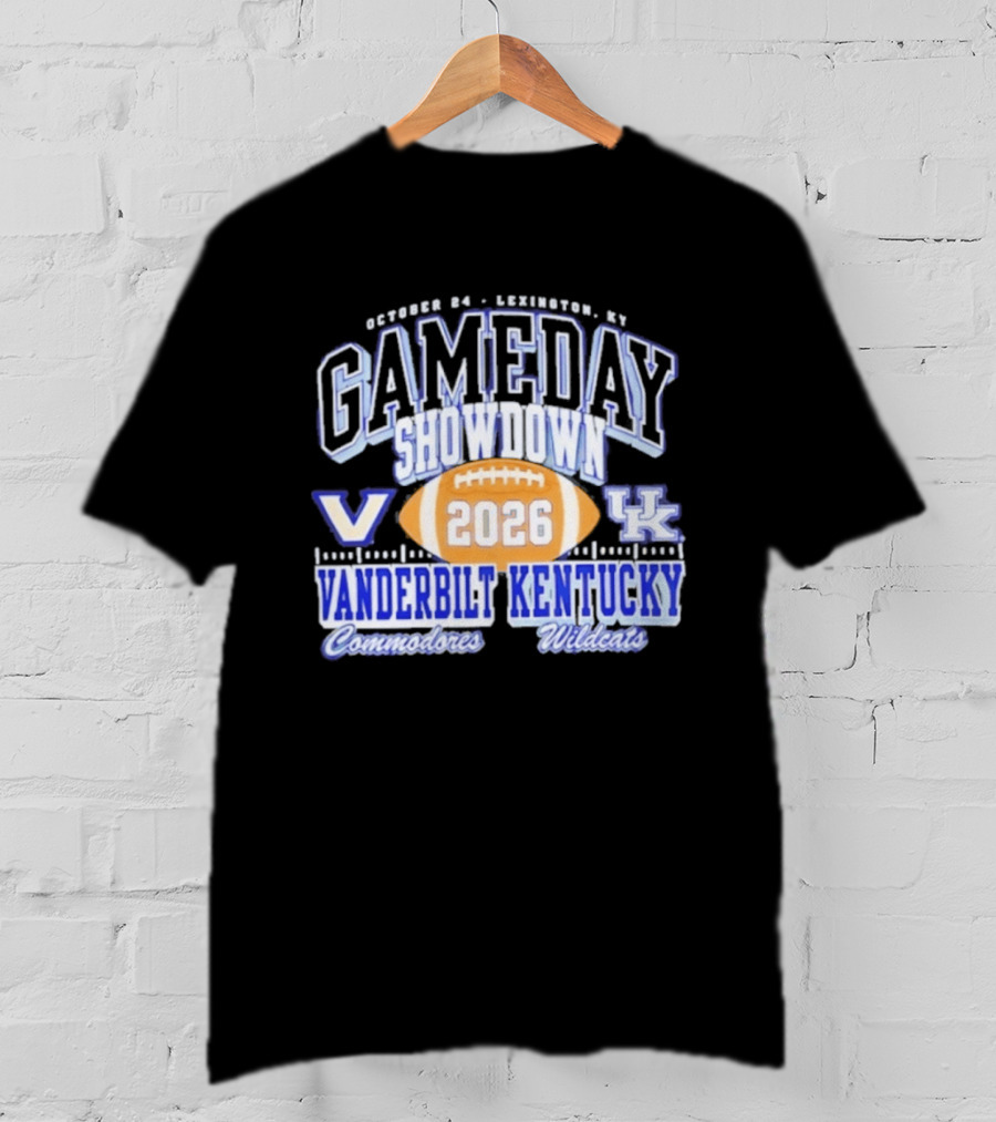 October 24 Lexington Gameday Showdown Vanderbilt Commodores Kentucky Wildcats 2026 T-Shirt