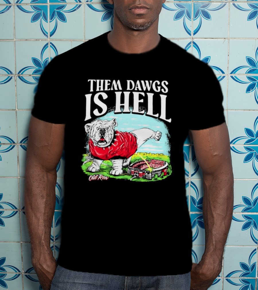Them Dawgs Is Hell Georgia Bulldogs Football Stadium Scene T-Shirt