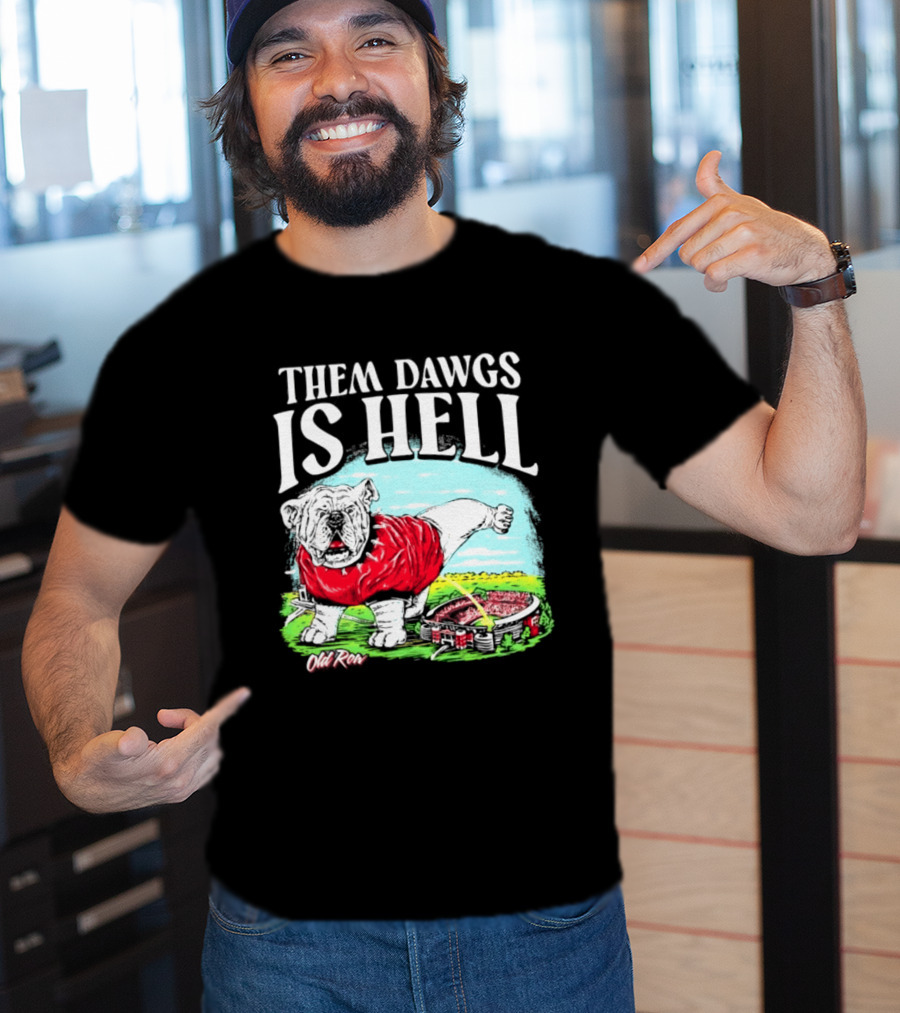 Them Dawgs Is Hell Georgia Bulldogs Football Stadium Scene T-Shirt