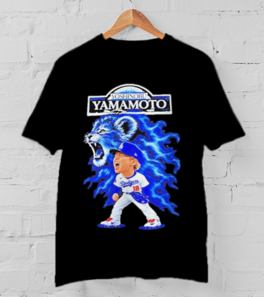 Yoshinobu Yamamoto Los Angeles Dodgers Baby Lion T-Shirt