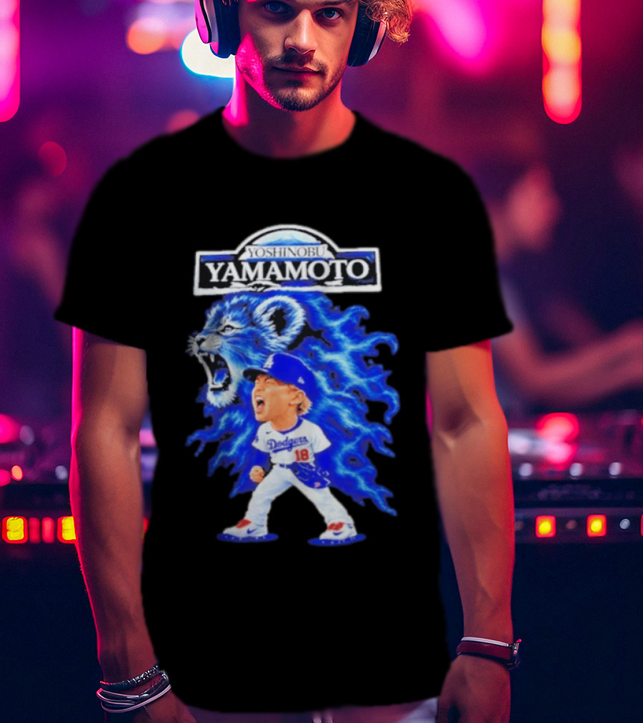Yoshinobu Yamamoto Los Angeles Dodgers Baby Lion T-Shirt