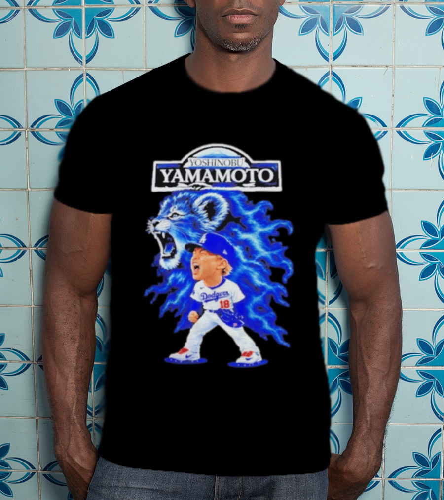 Yoshinobu Yamamoto Los Angeles Dodgers Baby Lion T-Shirt