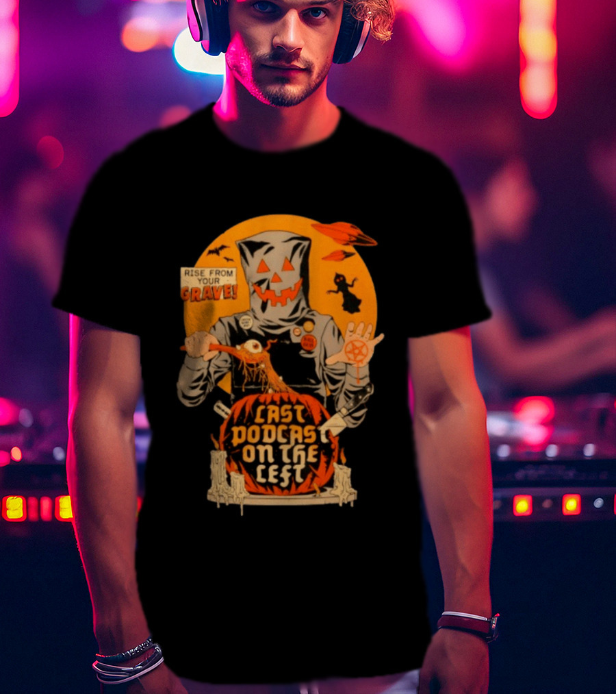 Last Podcast On The Left Rise From Your Grave Halloween Pumpkin Horror Mask T-Shirt