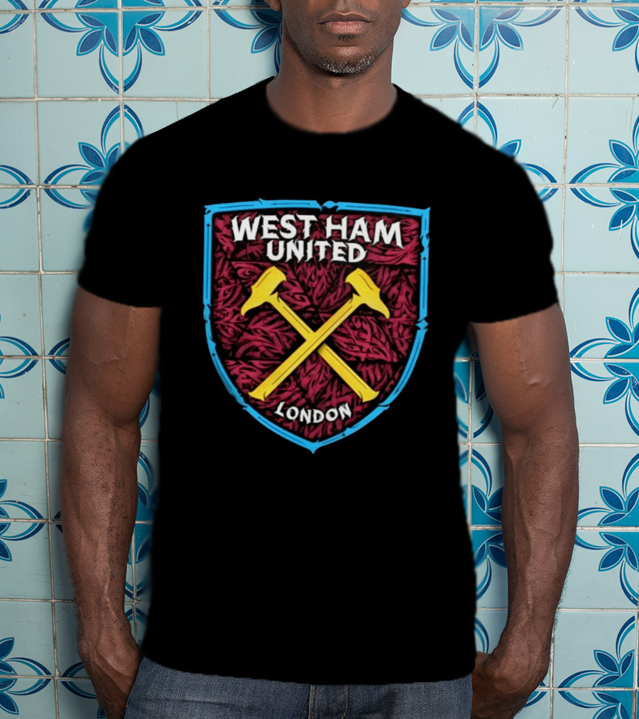 West Ham United Premier League London Crest Logos T-Shirt