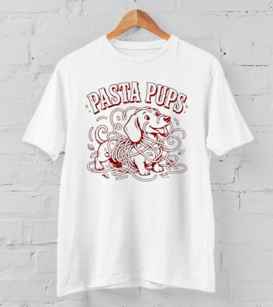 Pasta Pups Dachshund Spaghetti Dog Puppy Fun T-Shirt