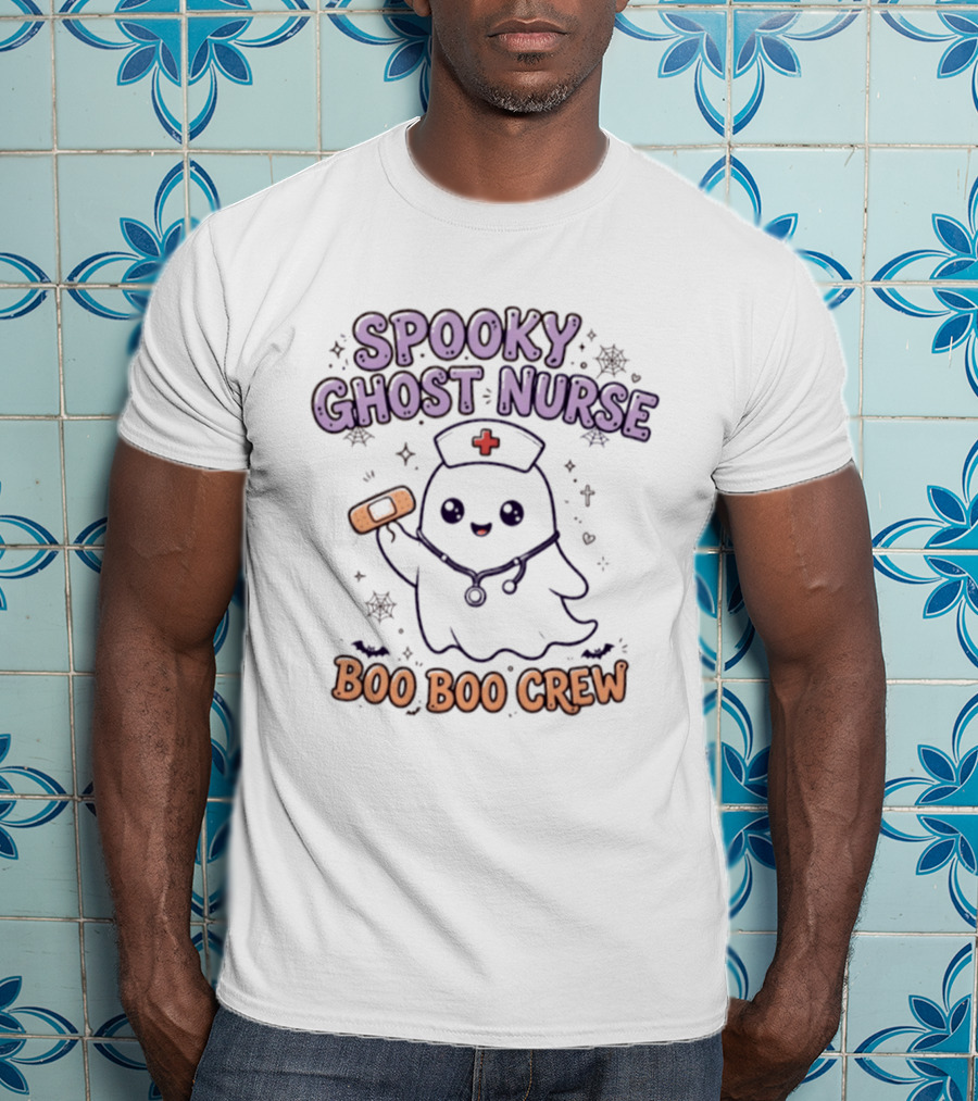 Spooky Ghost Nurse Boo Boo Crew Halloween 2026 T-Shirt