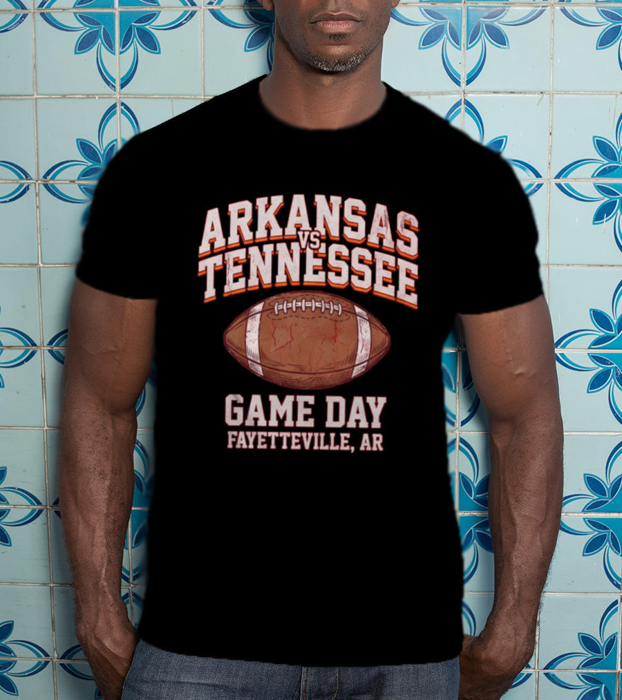 Arkansas Vs Tennessee Game Day Fayetteville AR Football Matchup T-Shirt