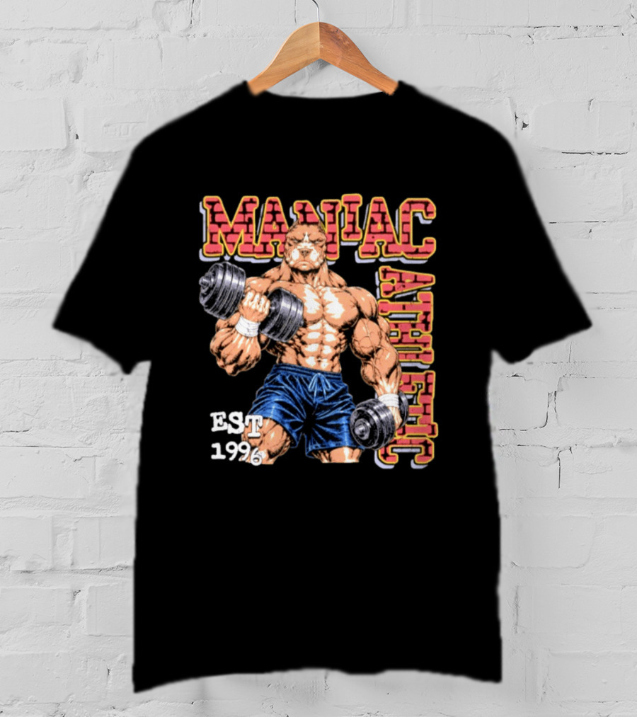 Pitbull Bodybuilder Maniac Athletic Est 1996 T-Shirt