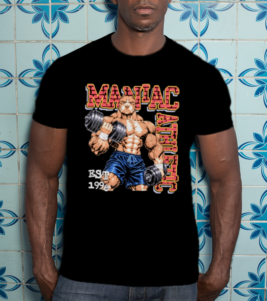 Pitbull Bodybuilder Maniac Athletic Est 1996 T-Shirt
