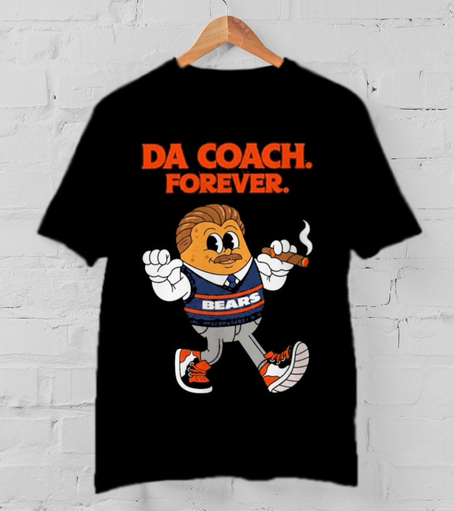 Bears Da Coach Forever Mike Ditka Cartoon Character Cigar T-Shirt