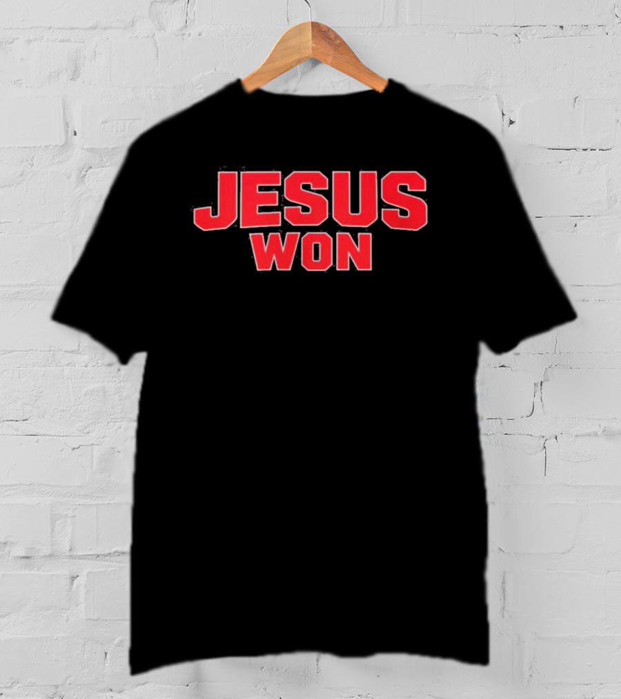 Carson Hinzman Jesus Won Christian Message T-Shirt